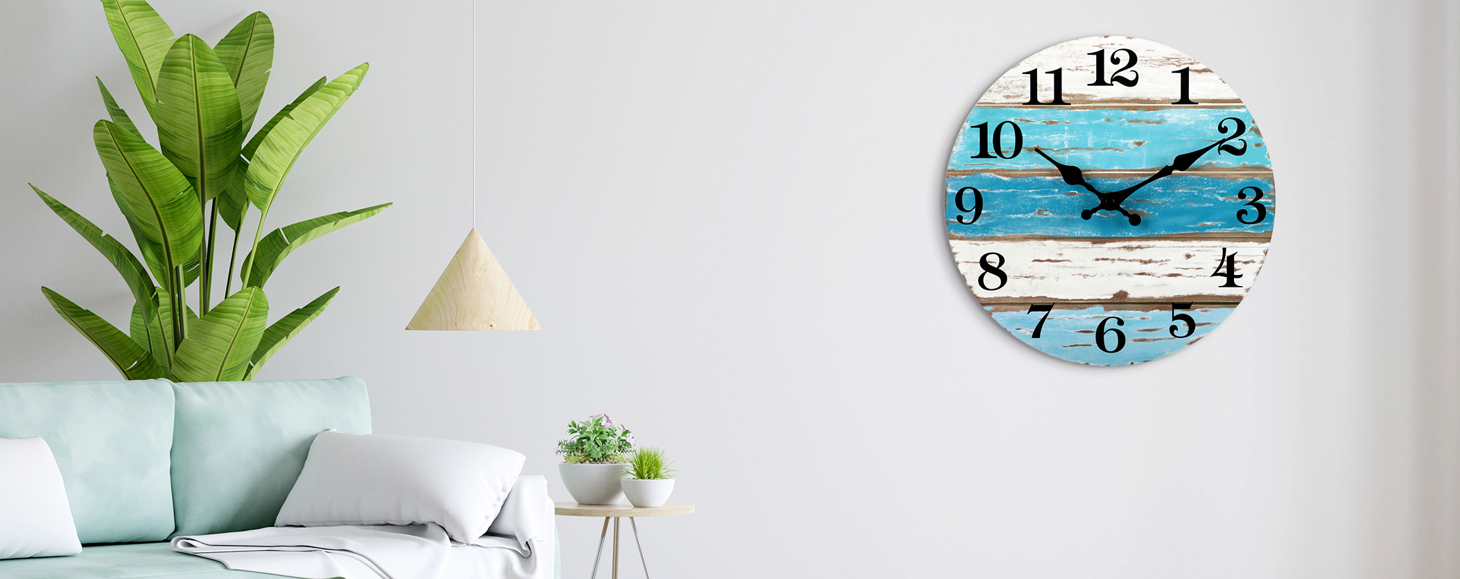 CHYLIN beach wall clock 10 inch