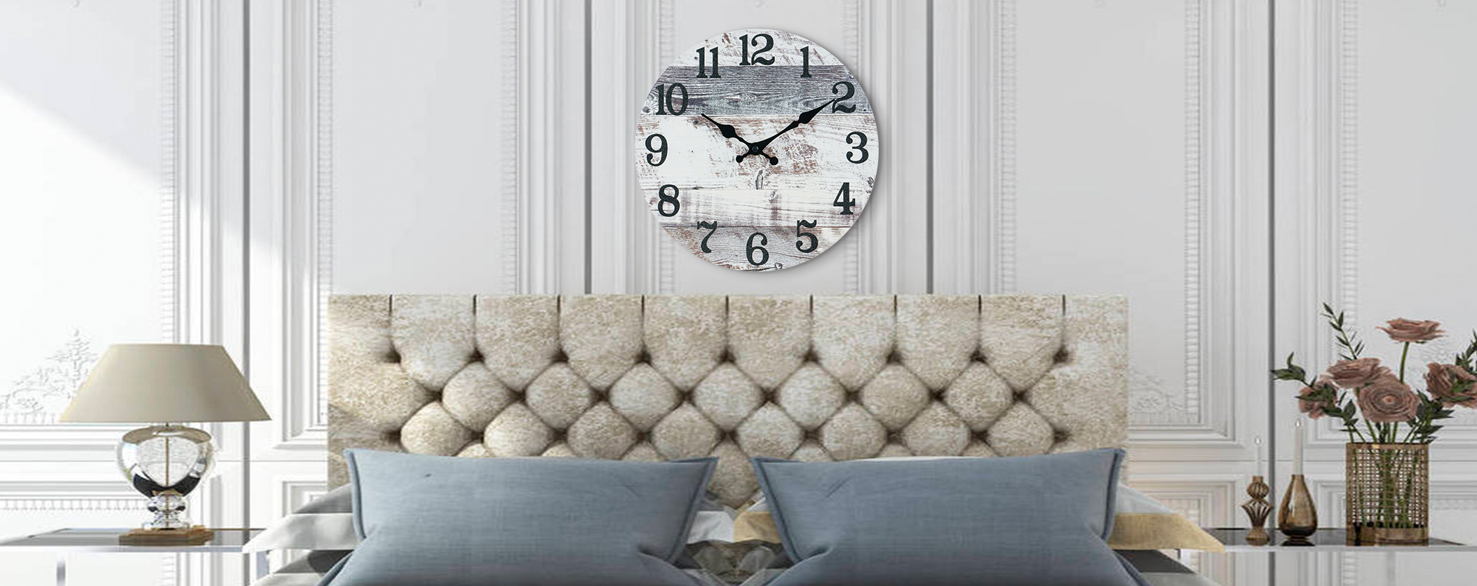 CHYLIN rustic wall clock 10 inch
